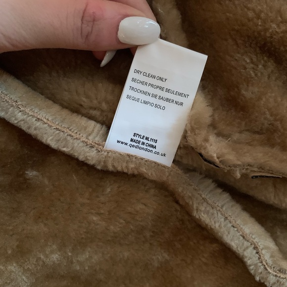 Suede Cropped Fur Trim Jacket - Picture 5 of 6